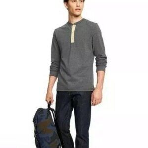 Gray Henley Long Sleeve Shirt 3.1 Phillip Lim for Target Men Large apres ski